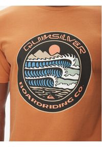 Quiksilver T-Shirt Ev Three Seas Ss EQYZT08051 Brązowy Regular Fit. Kolor: brązowy. Materiał: bawełna