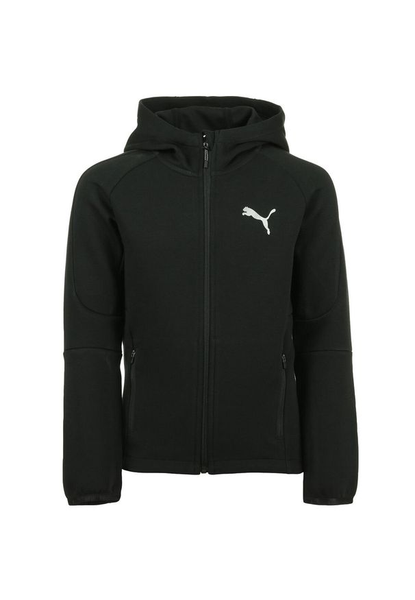 Dziecięca bluza z kapturem z pełnym zamkiem błyskawicznym Puma Evostripe B. Typ kołnierza: kaptur. Kolor: czarny