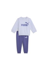 Dziecięcy dres Puma Miincats ESS. Kolor: niebieski. Materiał: guma, dresówka, prążkowany. Wzór: nadruk