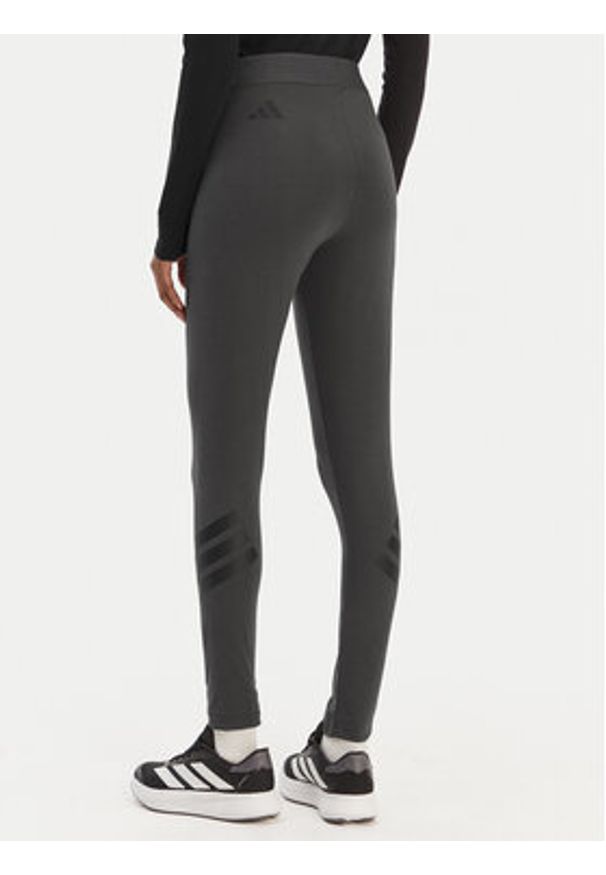 Adidas - adidas Legginsy Future Icons 3-Stripes KD7667 Szary Slim Fit. Kolor: szary. Materiał: bawełna