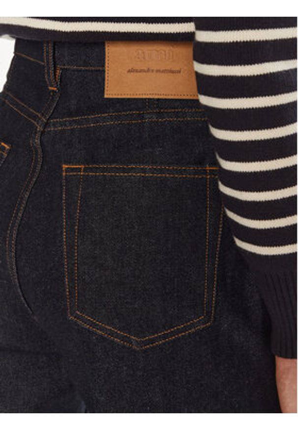 AMI PARIS Jeansy FTR420DE0011 Granatowy Flare Fit. Kolor: niebieski