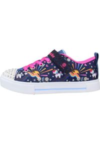 skechers - Buty do chodzenia dla dzieci Skechers Unicorn Sunshine. Zapięcie: rzepy. Kolor: niebieski, wielokolorowy. Materiał: syntetyk, materiał. Szerokość cholewki: normalna. Sport: turystyka piesza