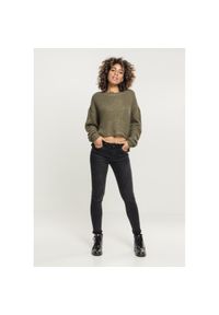 Urban Classics - Bluza damska Urban Classic wide Oversized. Kolor: zielony. Materiał: polar. Sezon: zima #1