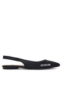 Love Moschino - LOVE MOSCHINO Baleriny JA11021G1MIM0000 Czarny. Kolor: czarny. Materiał: materiał #1