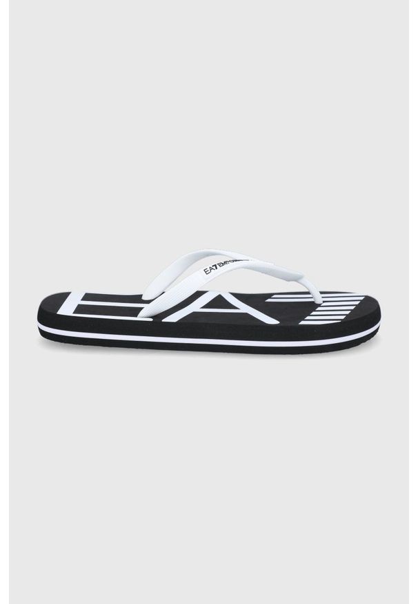 EA7 Emporio Armani Japonki męskie kolor czarny. Kolor: czarny. Materiał: materiał, guma