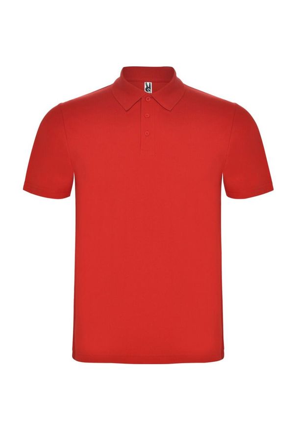 ROLY - Koszulka Polo Z Krótkim Rękawem Unisex Adult Austral. Typ kołnierza: polo. Kolor: czerwony. Długość rękawa: krótki rękaw. Długość: krótkie