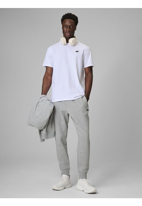 4f - 4F T-shirt regular gładki męski (3-pack) - biały L. Okazja: na co dzień. Kolor: biały. Materiał: bawełna, jeans, materiał. Wzór: gładki. Styl: casual, klasyczny