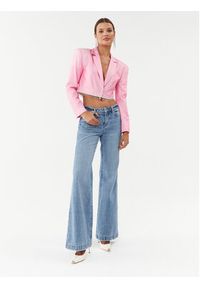 ROTATE Marynarka Sheer 111037465 Różowy Regular Fit. Kolor: różowy. Materiał: wiskoza #5