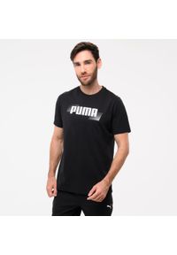 Decathlon - Koszulka z krótkim rękawem męska Puma Gym & Pilates. Kolor: czarny. Materiał: bawełna. Długość rękawa: krótki rękaw. Długość: krótkie. Sport: joga i pilates