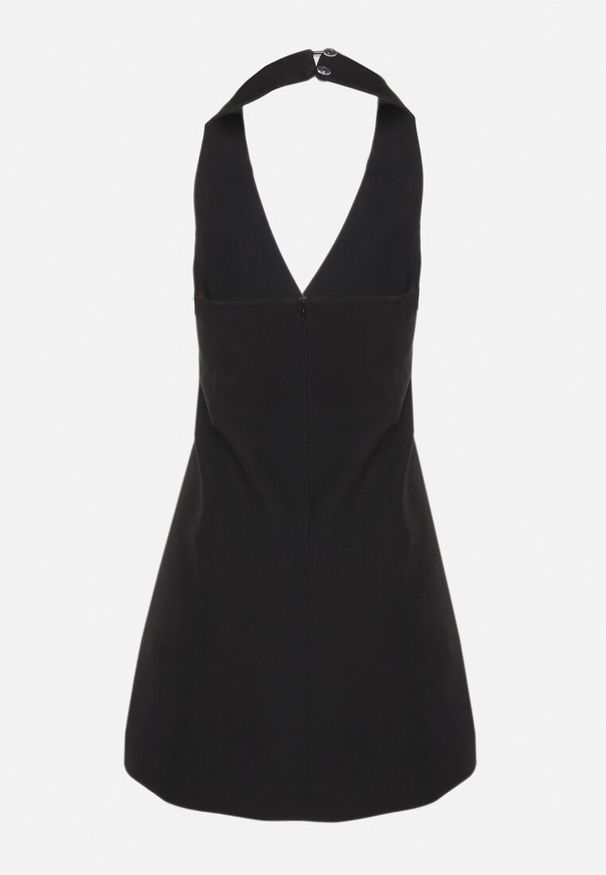 Born2be - Czarna Rozkloszowana Sukienka z Odkrytymi Plecami Ataviela. Okazja: na co dzień. Kolor: czarny. Typ sukienki: rozkloszowane. Styl: elegancki, casual