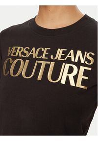 Versace Jeans Couture T-Shirt 78HAHT01 Czarny Regular Fit. Kolor: czarny. Materiał: bawełna