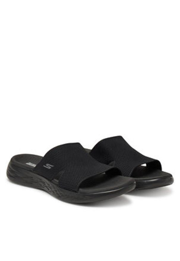 skechers - Skechers Klapki On-The-Go 600-Oceanside 140003/BBK Czarny. Kolor: czarny. Materiał: materiał