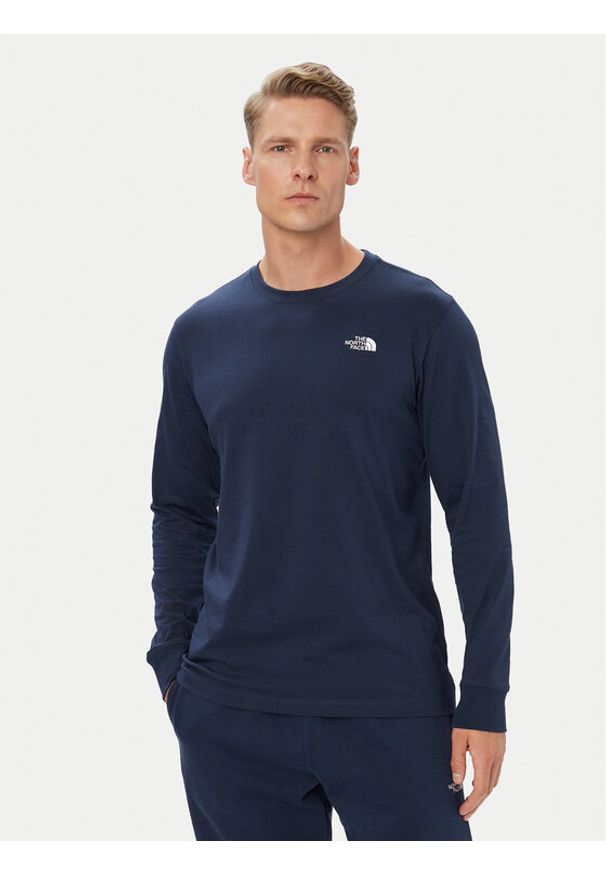 The North Face Longsleeve Evolution Simple Dome NF0A8EU3 Granatowy Regular Fit. Kolor: niebieski. Materiał: bawełna. Długość rękawa: długi rękaw