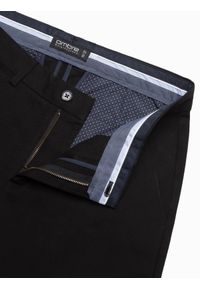 Ombre Clothing - Spodnie męskie chino SLIM FIT - czarne V4 OM-PACP-0186 - XXL. Kolor: czarny. Materiał: bawełna #7