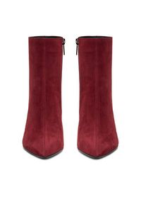 Eva Minge Botki EO-ELAINA-E123-02B Bordowy. Kolor: czerwony. Materiał: skóra, zamsz #4