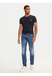 VERSACE - Versace T-Shirt AUU01005 1A1001 Granatowy Regular Fit. Kolor: niebieski. Materiał: bawełna #3