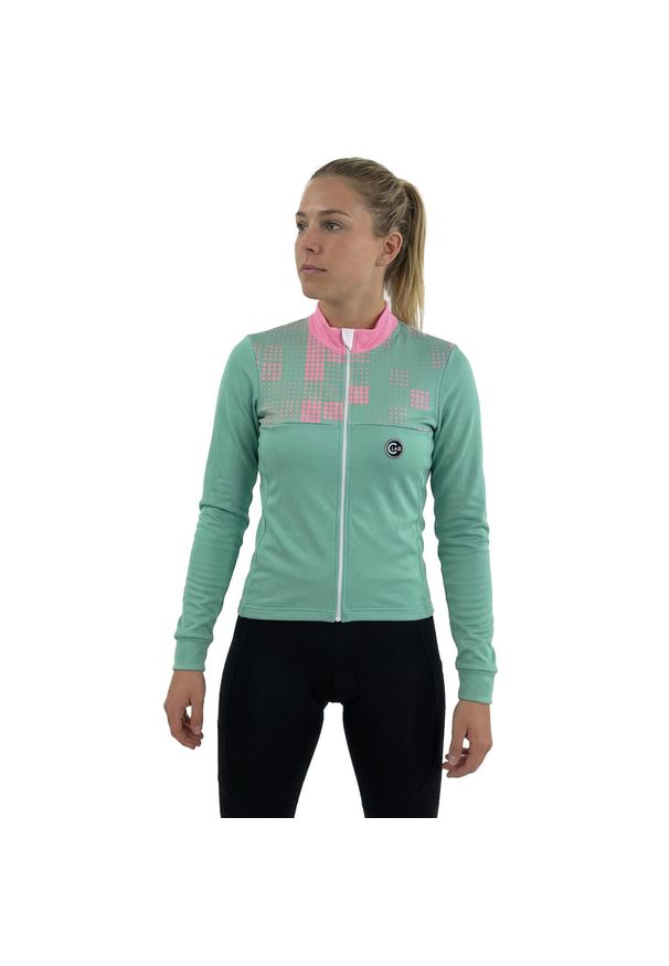 C-LAB - Damska koszulka kolarska z długim rękawem ORDINO. Kolor: różowy. Długość rękawa: długi rękaw. Długość: długie. Sezon: zima. Sport: kolarstwo