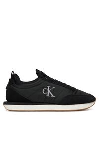 Calvin Klein Sneakersy Retro Runner Sock Laceup Mix Mat YW0YW02060 Czarny. Kolor: czarny. Materiał: materiał #1