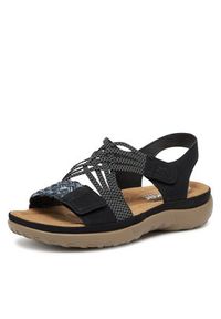 Rieker Sandały 64889-00 Czarny. Kolor: czarny. Materiał: syntetyk #6