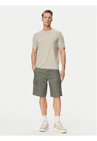 BOSS Szorty materiałowe Sisla 50559366 Szary Relaxed Fit. Kolor: szary. Materiał: len #5