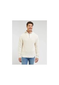 Lee - WRANGLER MĘSKI SWETER HALF ZIP KNIT ECRU 112341695 L83Y016990