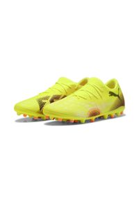 Puma - Buty piłkarskie FUTURE 8 MATCH MG niskie PUMA Yellow Alert Black Sun Struck Pink. Kolor: czarny, różowy, wielokolorowy, żółty. Sport: piłka nożna