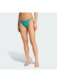 Adidas - Prążkowany dół od bikini Iconisea. Kolor: niebieski. Materiał: prążkowany