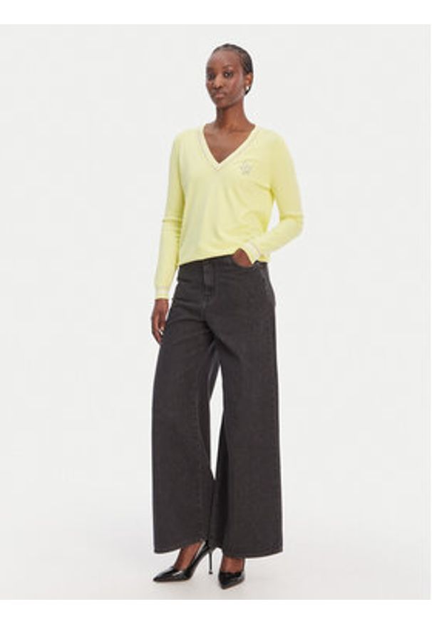 Liu Jo Sport Sweter TA6068 MS49I Żółty Regular Fit. Kolor: żółty. Materiał: wiskoza. Styl: sportowy