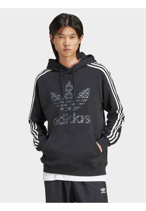 Adidas - adidas Bluza Classic Mono Graphic IS2933 Czarny Regular Fit. Kolor: czarny. Materiał: bawełna