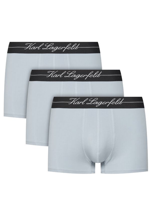 Karl Lagerfeld - KARL LAGERFELD Komplet 3 par bokserek A1M47089 Błękitny. Kolor: niebieski. Materiał: lyocell