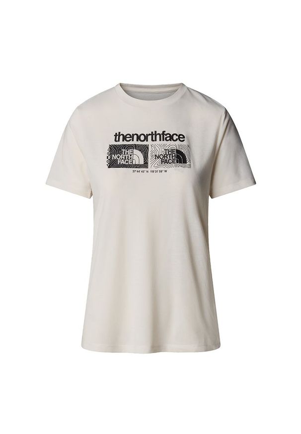 Koszulka damska The North Face Foundation 0A8BRZQLI1 - biała. Kolor: biały. Materiał: poliester, materiał. Sport: fitness