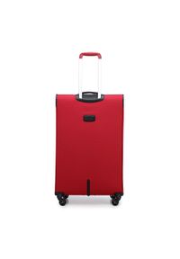 Wittchen - Duża walizka miękka z błyszczącym suwakiem z przodu czerwona. Kolor: czerwony. Materiał: poliester. Styl: wakacyjny, elegancki #6