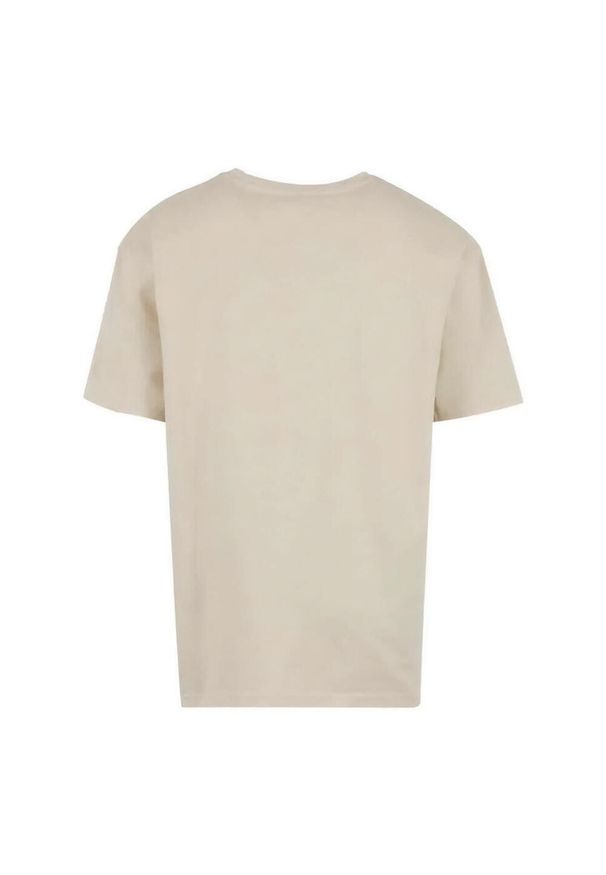 Urban Classics - Męska Koszulka Cursive Logo Heavyweight Oversized T-shirt. Kolor: beżowy