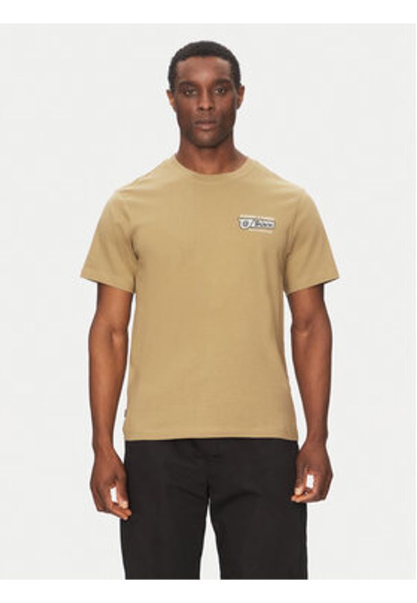 Element T-Shirt ELYZT00519 Khaki Regular Fit. Kolor: brązowy. Materiał: bawełna