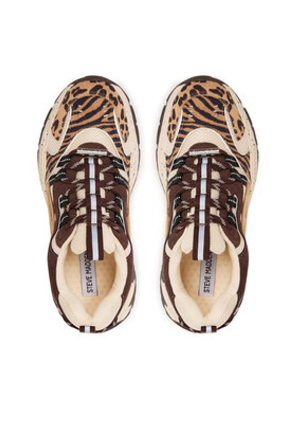 Steve Madden Sneakersy Animates-L SM11004762 Brązowy. Kolor: brązowy. Materiał: zamsz, skóra