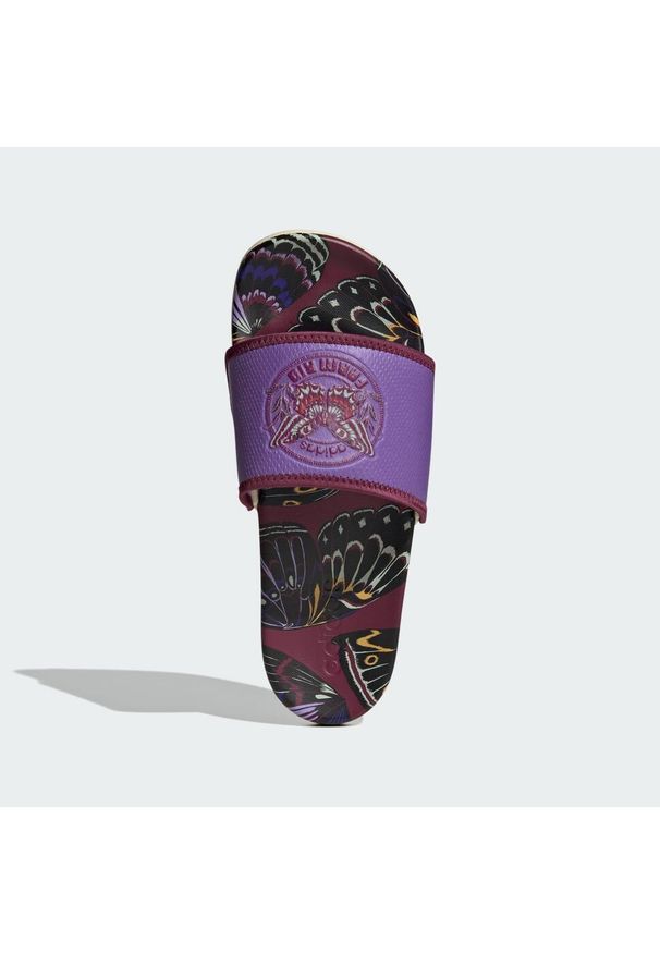 Adidas - Klapki Adilette Komfort. Kolor: czerwony, fioletowy, wielokolorowy