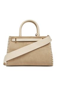 TOMMY HILFIGER - Tommy Hilfiger Torebka American Icon Mini Tote Su AW0AW17469 Beżowy. Kolor: beżowy. Materiał: skórzane, zamszowe #4