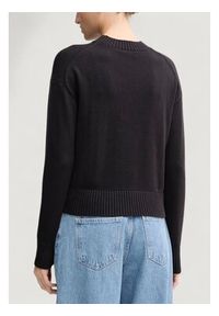 Calvin Klein Jeans Sweter Ck Embro Badge LV047D351G Czarny Regular Fit. Kolor: czarny. Materiał: bawełna #3