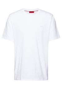 Hugo T-Shirt Dero211 50442898 Biały Regular Fit. Kolor: biały. Materiał: bawełna