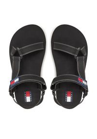 Tommy Jeans Sandały Tjm Casual Sandal EM0EM01563 Czarny. Okazja: na co dzień. Kolor: czarny. Materiał: materiał. Styl: casual
