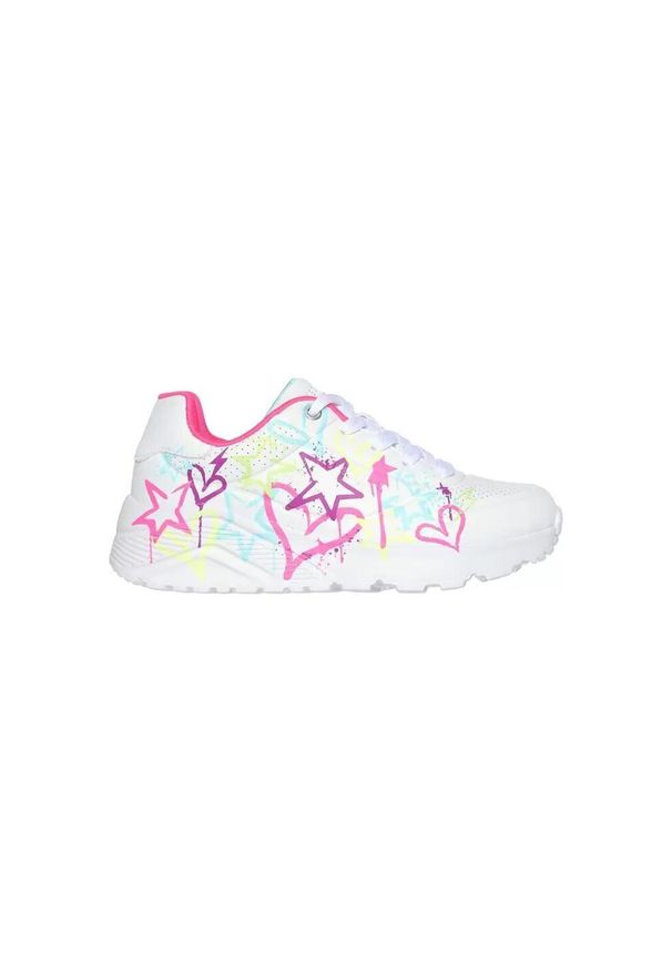 skechers - Tenisówki Skechers Model Uno Lite - My Drip Kolor Biały. Kolor: biały. Materiał: syntetyk, tkanina. Model: Skechers Sport. Sport: turystyka piesza
