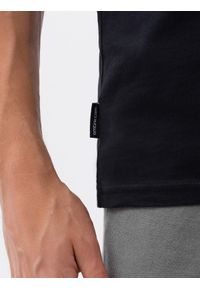 Ombre Clothing - T-shirt męski bawełniany z nadrukiem kosmosu - czarny V1 S1755 - XL. Kolor: czarny. Materiał: bawełna. Długość rękawa: krótki rękaw. Długość: krótkie. Wzór: nadruk. Styl: klasyczny #2
