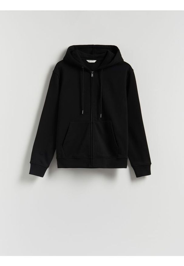 Reserved - Bluza z kapturem - czarny. Typ kołnierza: kaptur. Kolor: czarny. Materiał: bawełna, dzianina