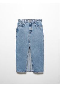mango - Mango Spódnica jeansowa Jolie 67080484 Niebieski Regular Fit. Kolor: niebieski. Materiał: bawełna #3