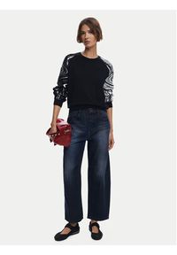 Desigual Sweter Kodiak 25WWJF28 Czarny Regular Fit. Kolor: czarny. Materiał: syntetyk