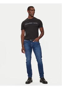 Calvin Klein Jeans T-Shirt Two Tone Institutional J30J325676 Czarny Regular Fit. Kolor: czarny. Materiał: bawełna