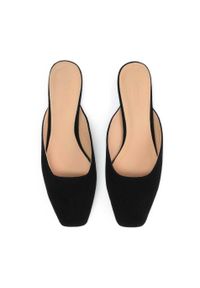 Kazar - Czarne klapki damskie. Kolor: czarny. Materiał: zamsz. Styl: elegancki, klasyczny #5