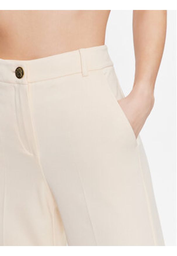 Marella Spodnie materiałowe Minerva 2337810334 Écru Regular Fit. Materiał: materiał, wiskoza, syntetyk
