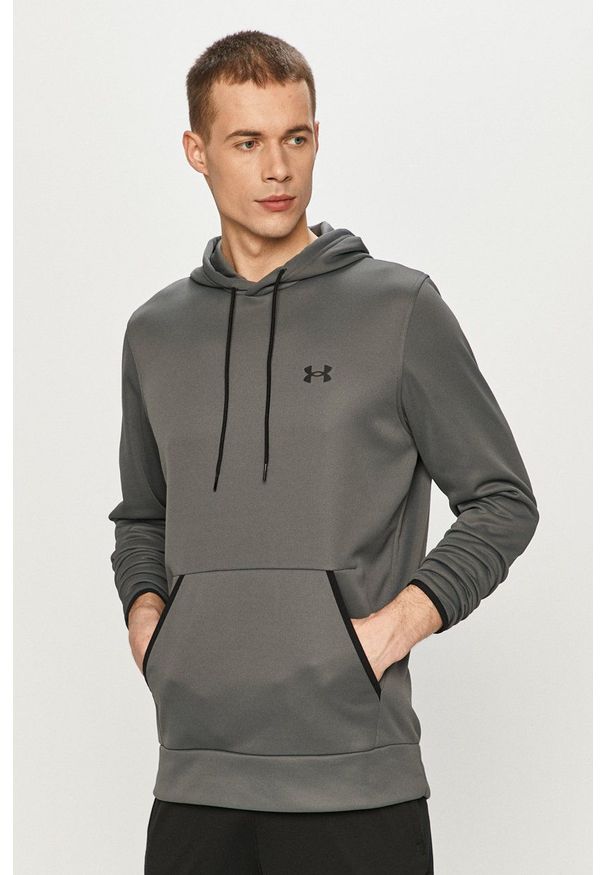 Under Armour - Bluza 1357087. Okazja: na co dzień. Typ kołnierza: kaptur. Kolor: szary. Materiał: dzianina. Wzór: gładki. Styl: casual