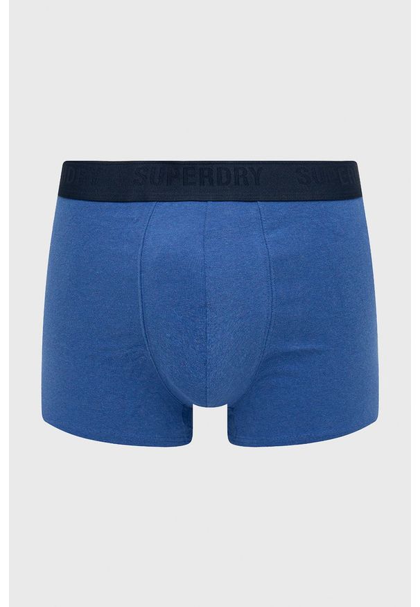 Superdry bokserki (3-pack) męskie kolor granatowy. Kolor: niebieski. Materiał: materiał, bawełna